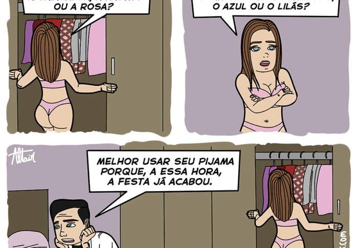 Uma mulher indecisa e um homem que sofre