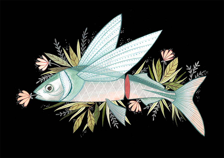 Priscila-Barbosa-ilustração-sobre-peixes-e-plantas