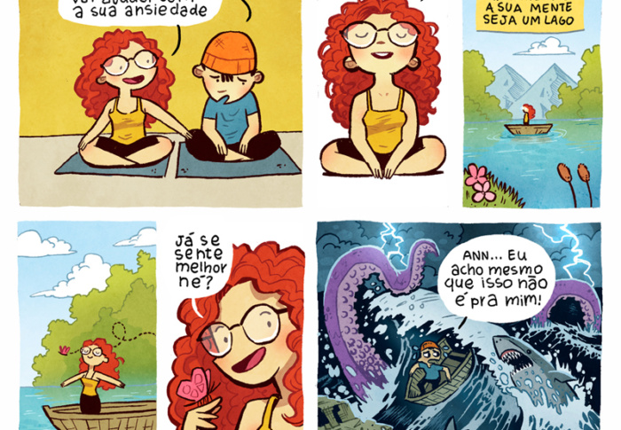 Um quadrinho para quem tem a mente agitada e precisa meditar